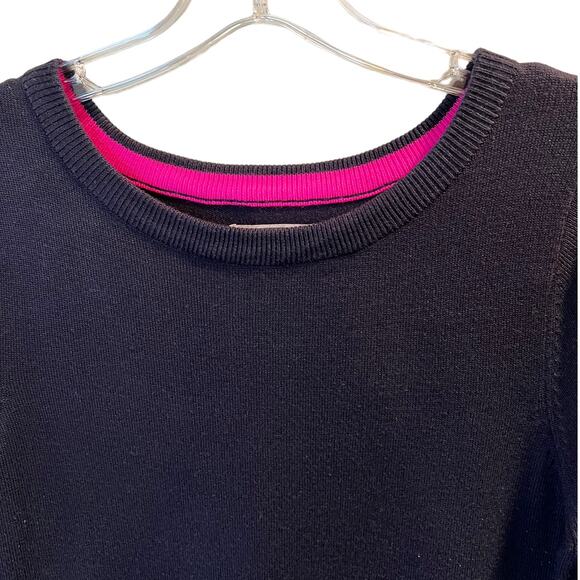 Jessica Howard Sweater Dress, Navy with Gray Pink stripes, M - Picture 3 of 12